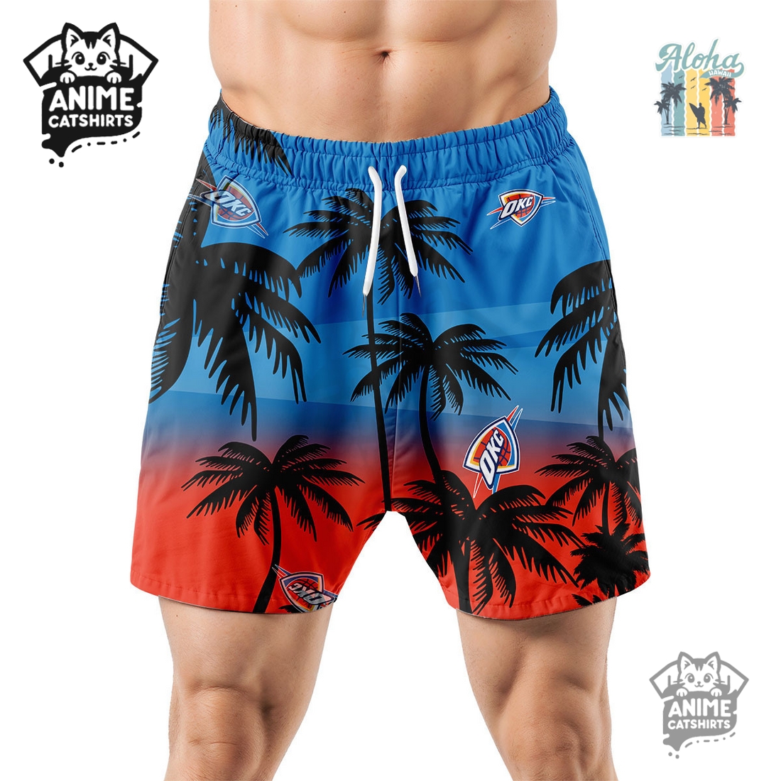 Oklahoma City Thunder NBA Aloha Shirt Oklahoma City Thunder NBA Aloha Shirt