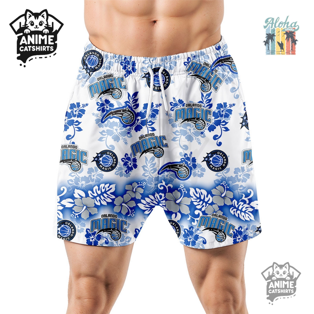 Orlando Magic Aloha Paradise NBA Hawaiian Short