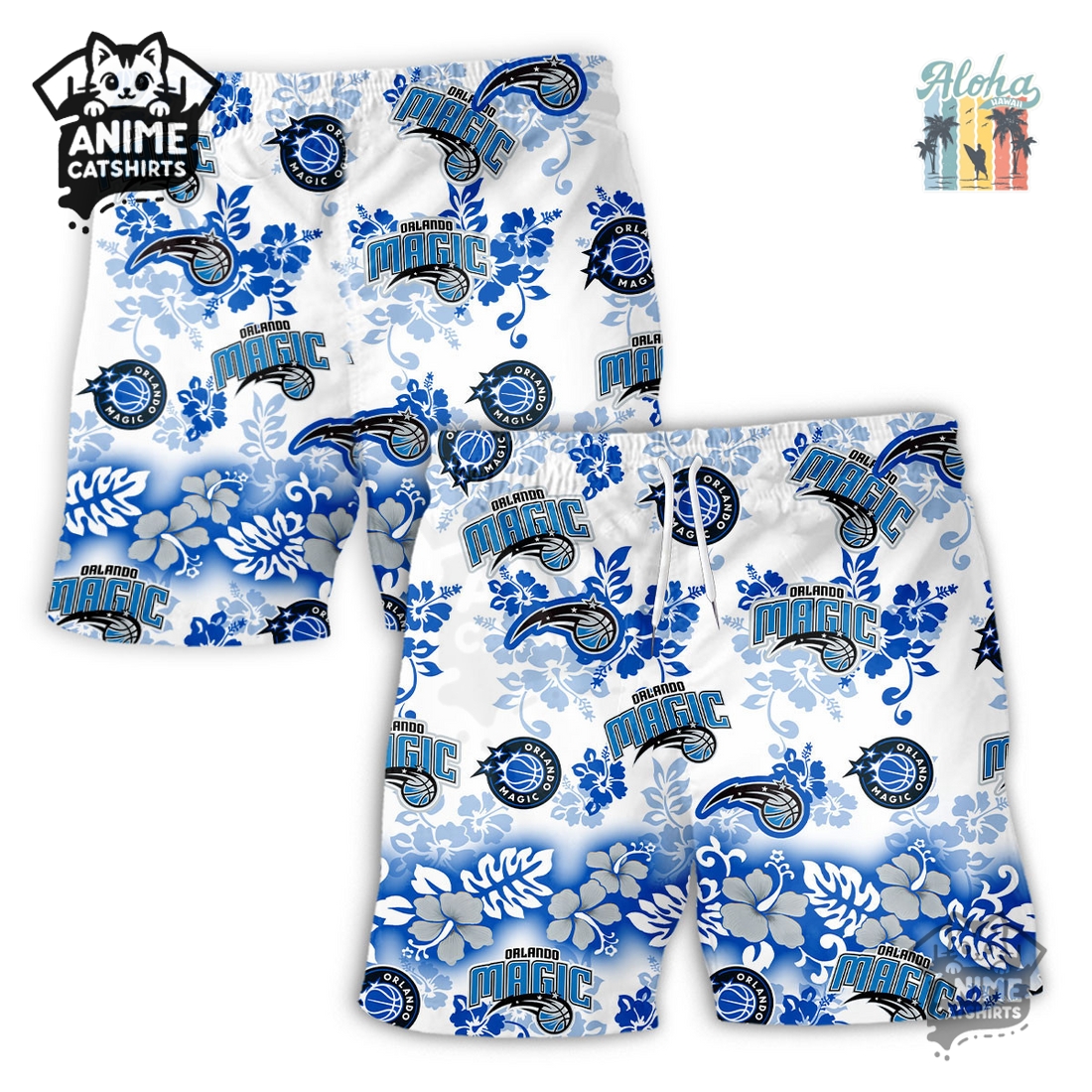 Orlando Magic Aloha Paradise NBA Hawaiian Short