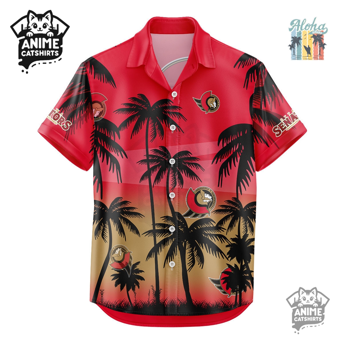 Ottawa Senators NHL Aloha Shirt