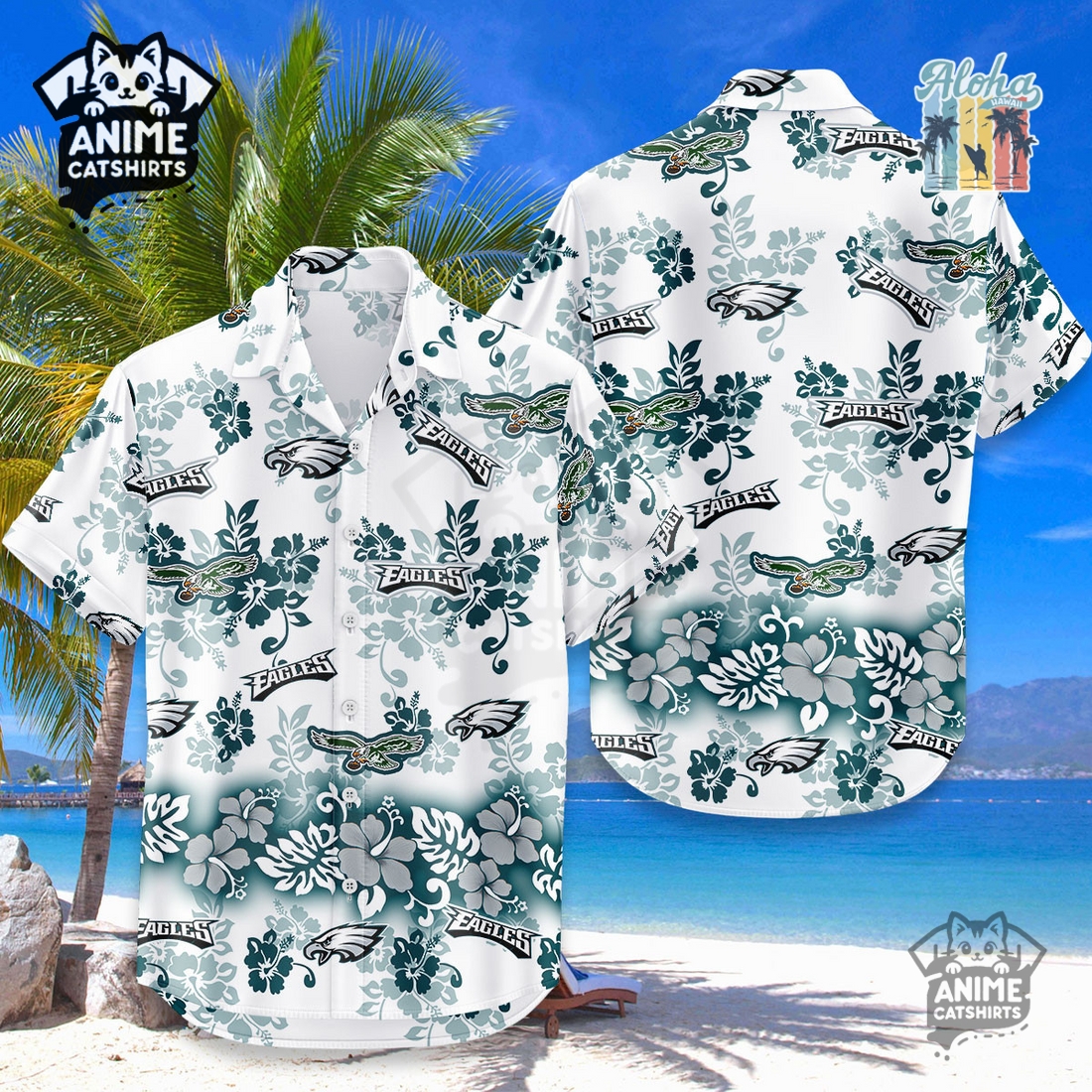 Philadelphia Eagles Aloha Paradise NFL Hawaiian Shirt