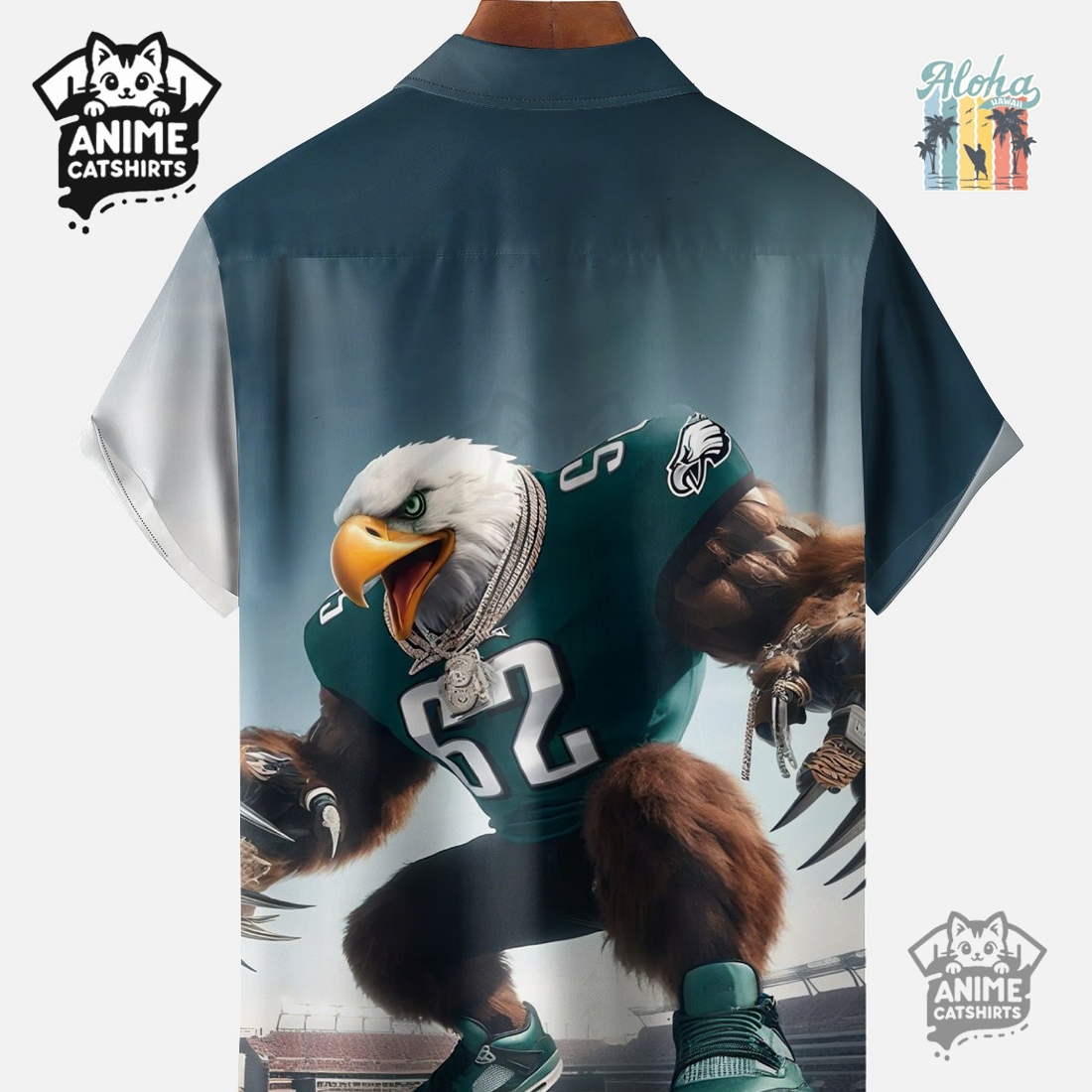 Philadelphia Eagles Art NFL Hawaiian Shirt Philadelphia Eagles Art NFL Hawaiian Shirt