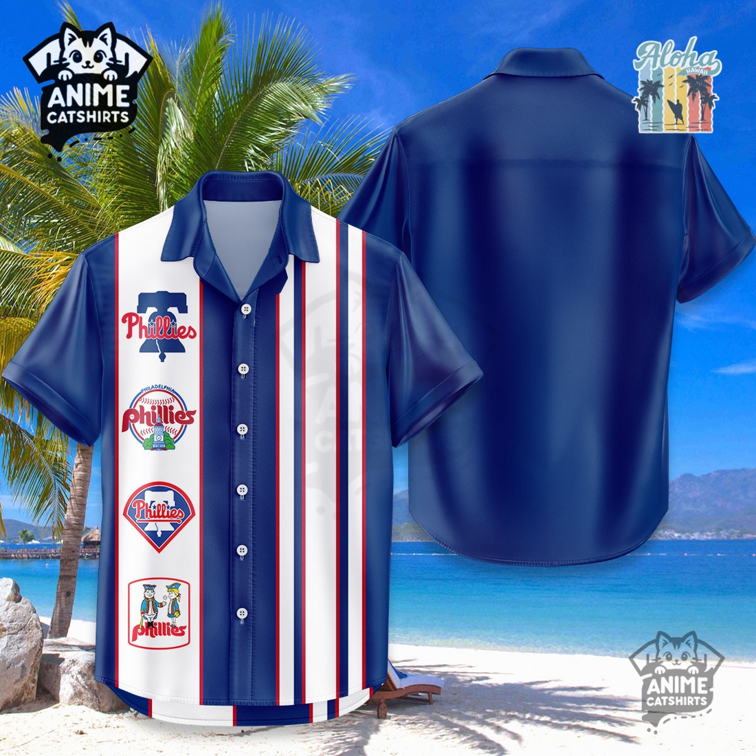 Philadelphia Phillies MLB Aloha Hawaiian Shirt