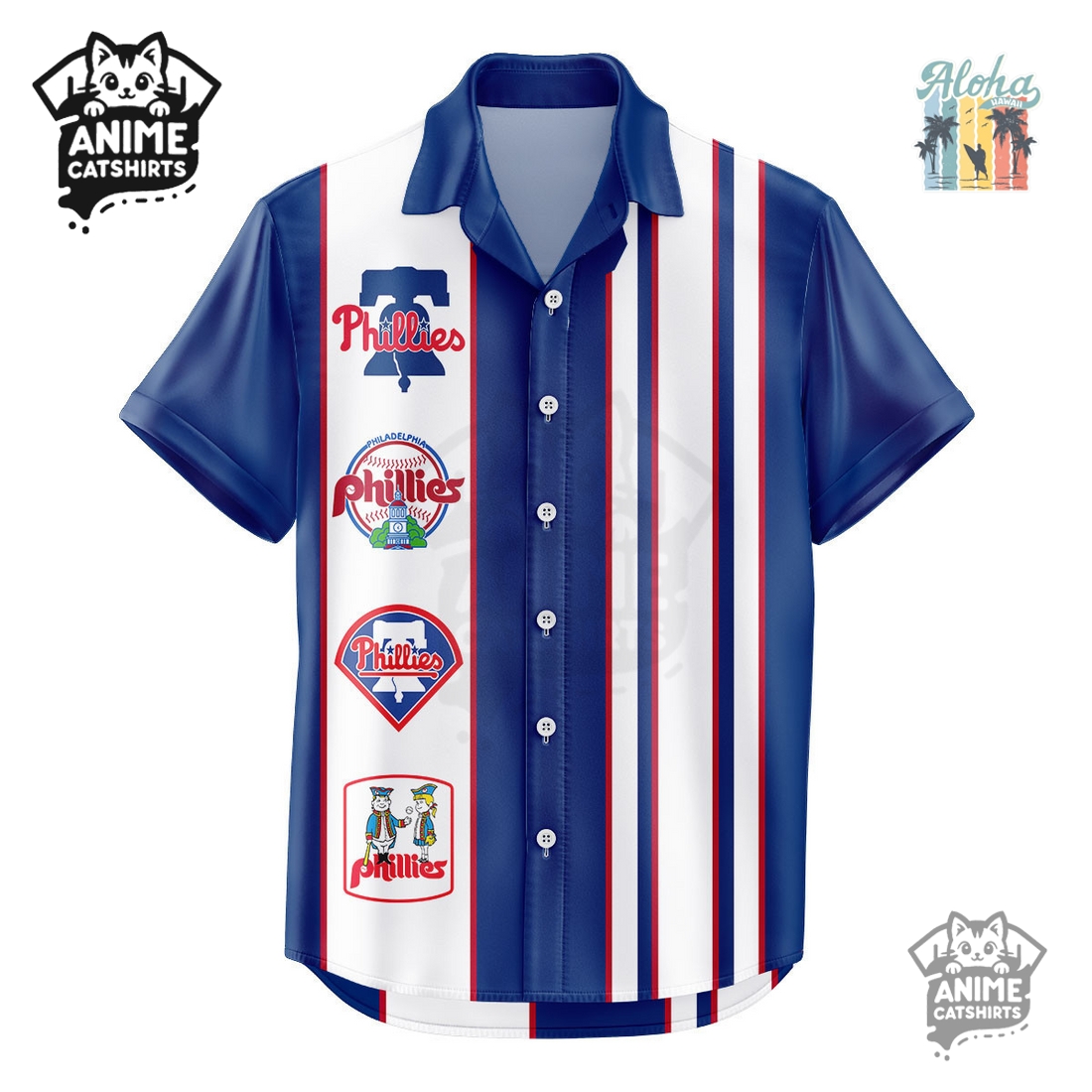 Philadelphia Phillies MLB Aloha Hawaiian Shirt