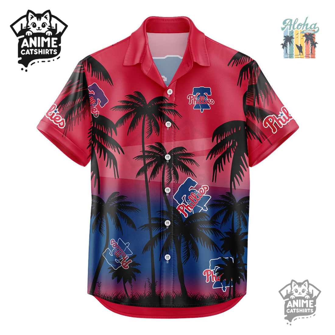 Philadelphia Phillies MLB Aloha Shirt Philadelphia Phillies MLB Aloha Shirt