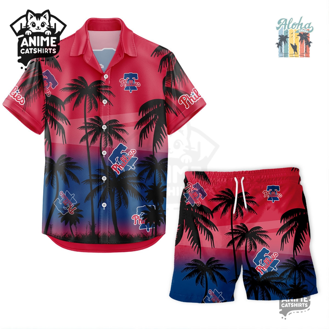 Philadelphia Phillies MLB Aloha Shirt Philadelphia Phillies MLB Aloha Shirt