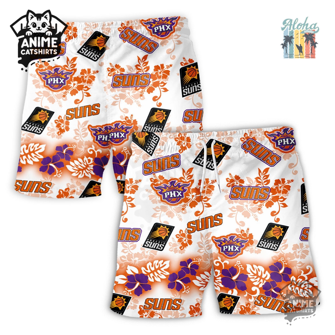 Phoenix Suns Aloha Paradise NBA Hawaiian Short