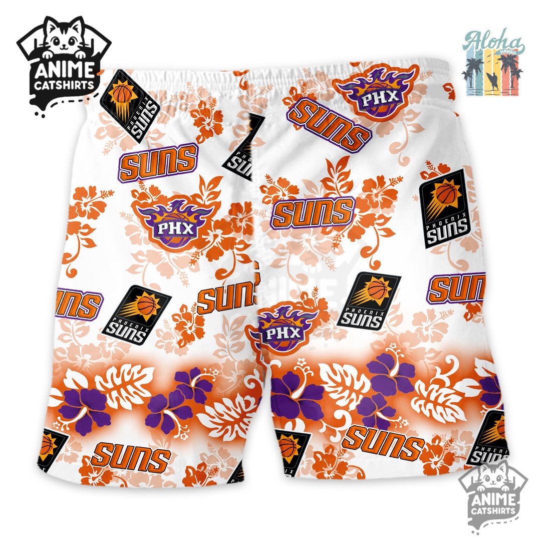Phoenix Suns Aloha Paradise NBA Hawaiian Short Phoenix Suns Aloha Paradise NBA Hawaiian Short