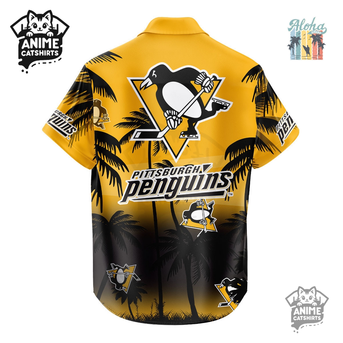 Pittsburgh Penguins NHL Aloha Shirt Pittsburgh Penguins NHL Aloha Shirt
