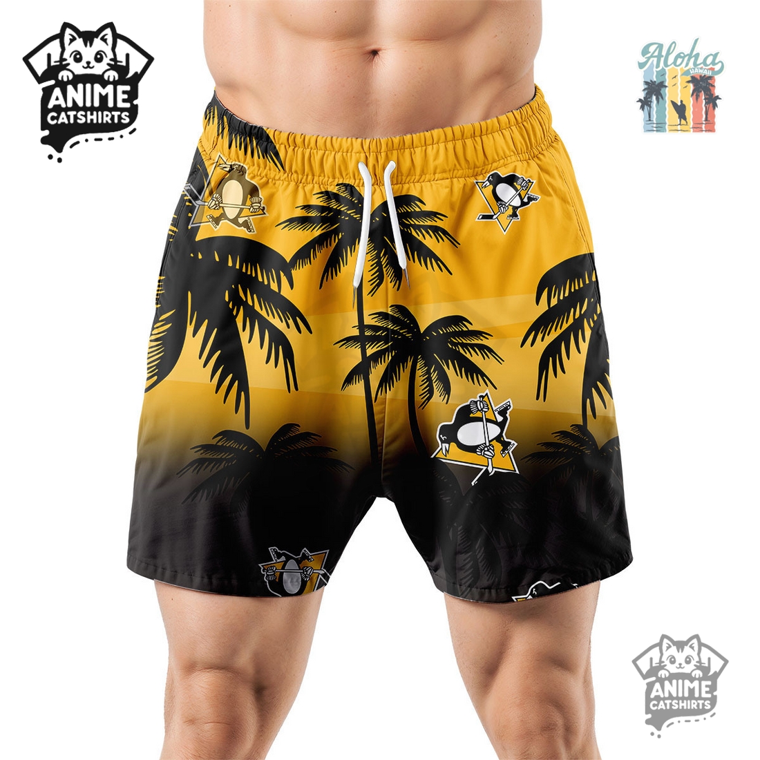 Pittsburgh Penguins NHL Aloha Shirt Pittsburgh Penguins NHL Aloha Shirt