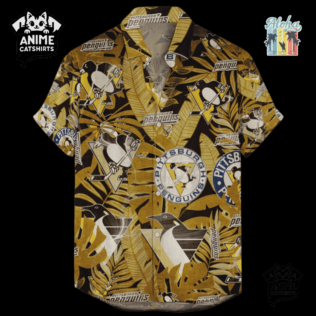 Pittsburgh Penguins Men’s NHL Hawaiian Shirt Pittsburgh Penguins Men’s NHL Hawaiian Shirt