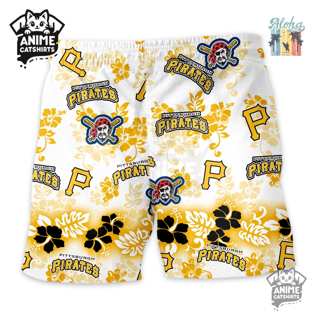 Pittsburgh Pirates Aloha Paradise Hawaiian Short Pittsburgh Pirates Aloha Paradise Hawaiian Short