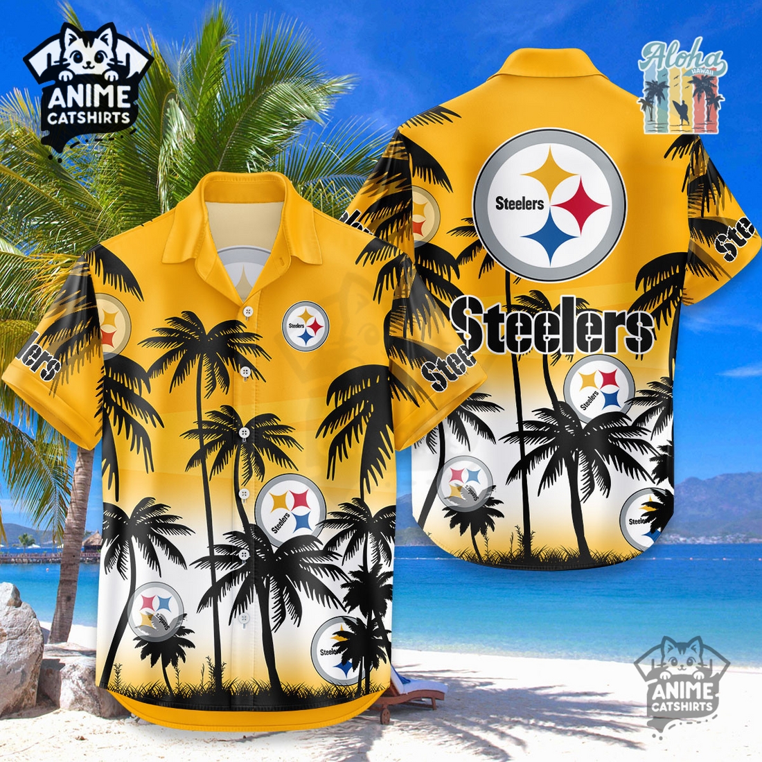 Pittsburgh Steelers NFL Aloha Shirt Pittsburgh Steelers NFL Aloha Shirt