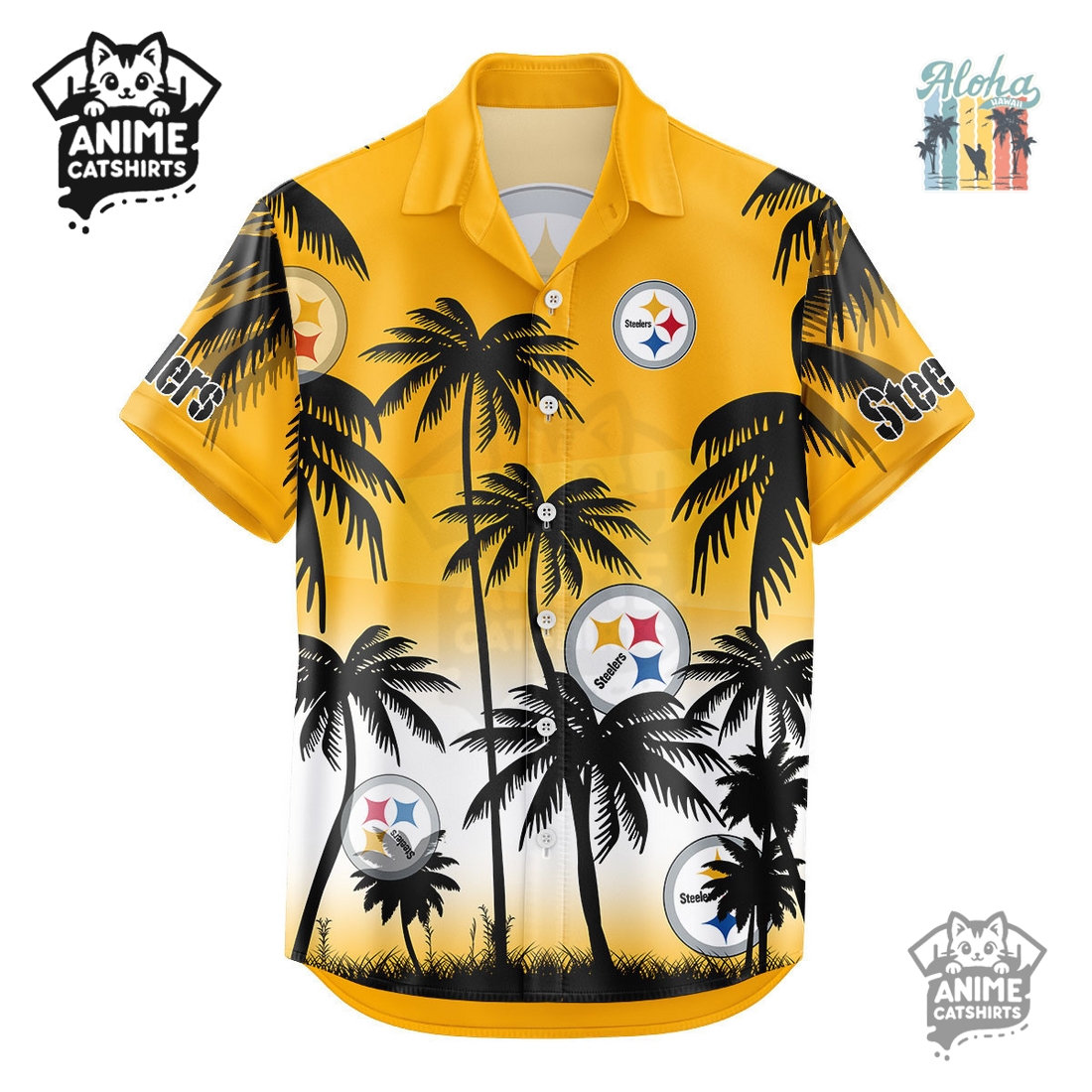 Pittsburgh Steelers NFL Aloha Shirt