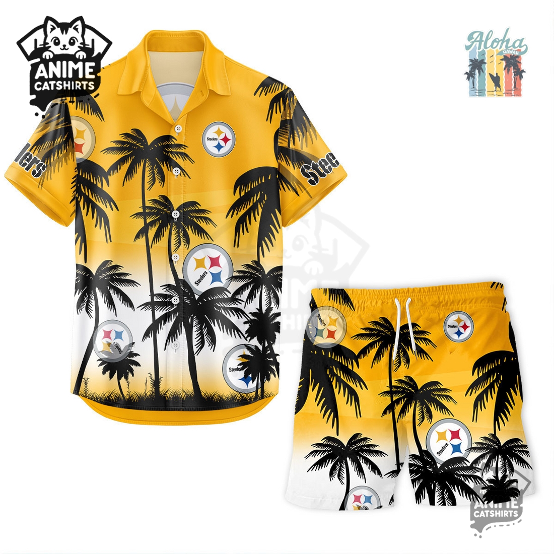 Pittsburgh Steelers NFL Aloha Shirt Pittsburgh Steelers NFL Aloha Shirt