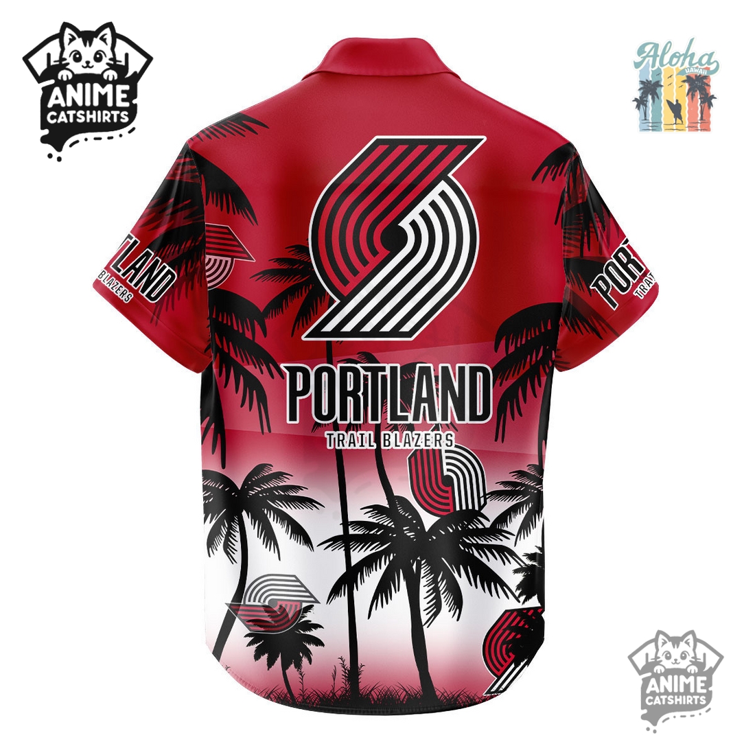 Portland Trail Blazers NBA Aloha Shirt Portland Trail Blazers NBA Aloha Shirt