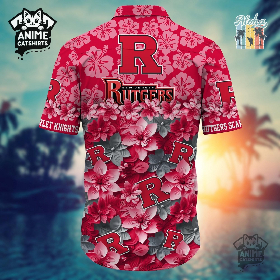 Rutgers Scarlet Knights 3 Sports Hawaiian Shirt Rutgers Scarlet Knights 3 Sports Hawaiian Shirt
