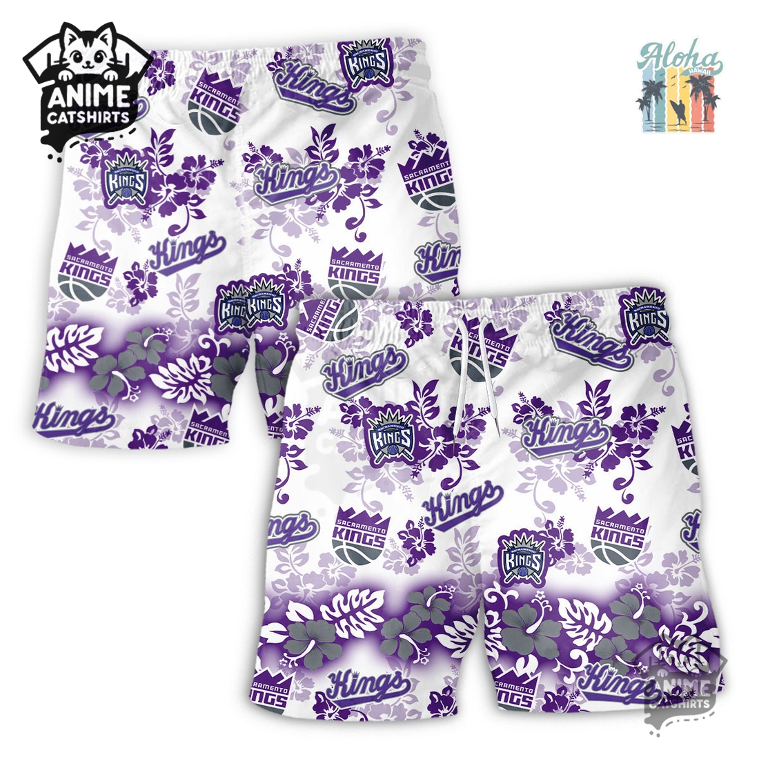 Sacramento Kings Aloha Paradise NHL Hawaiian Short