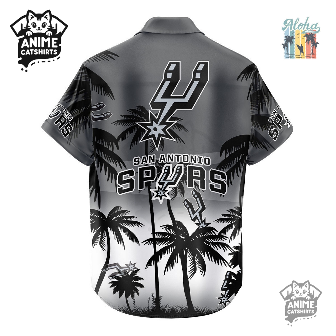 San Antonio Spurs NBA Aloha Shirt San Antonio Spurs NBA Aloha Shirt