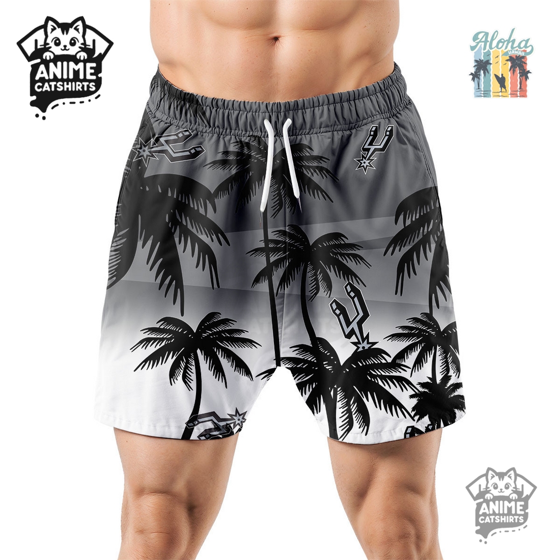 San Antonio Spurs NBA Aloha Shirt San Antonio Spurs NBA Aloha Shirt