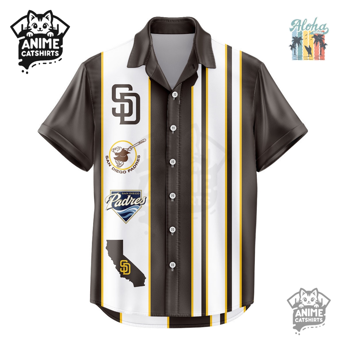 San Diego Padres MLB Aloha Hawaiian Shirt