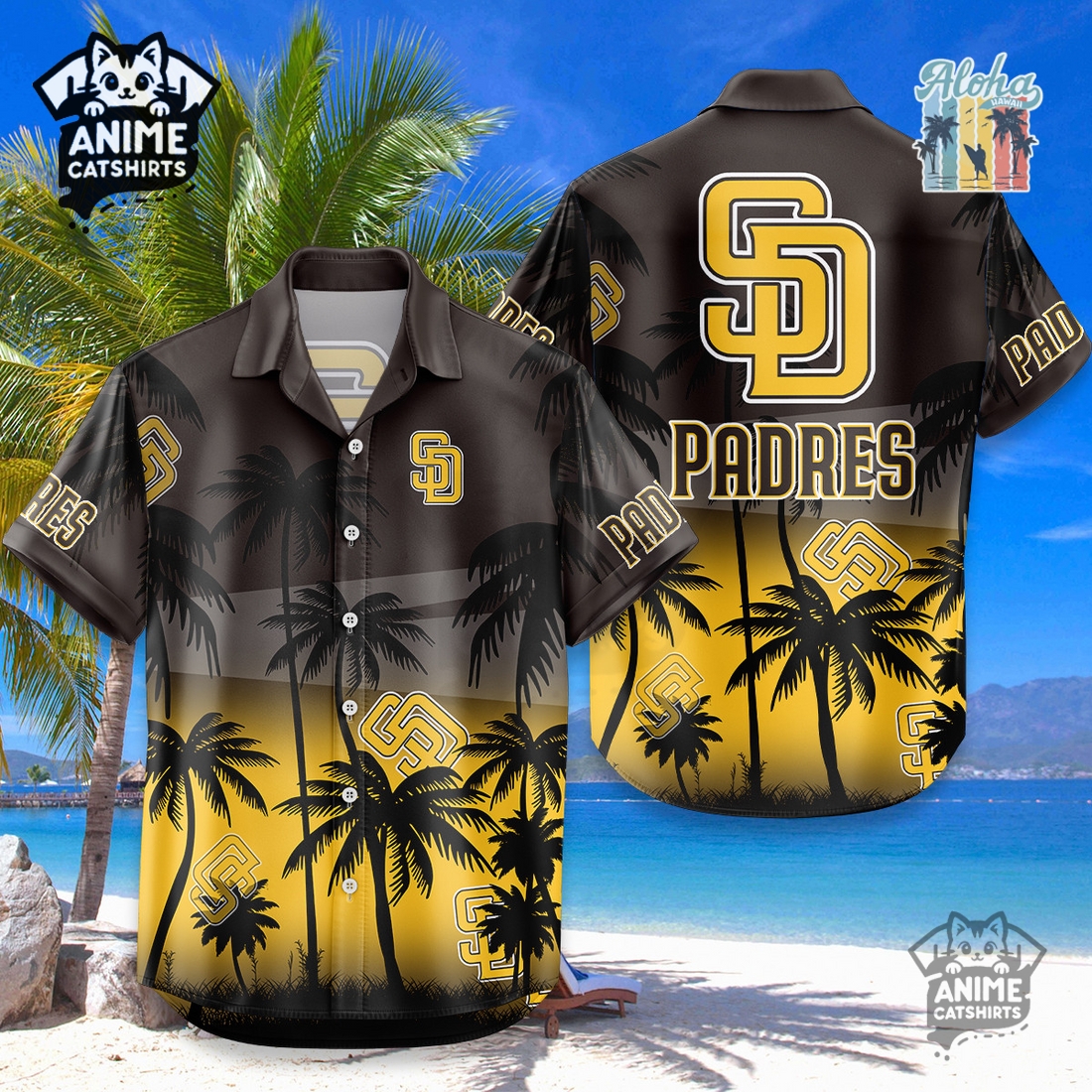 San Diego Padres MLB Aloha Shirt San Diego Padres MLB Aloha Shirt