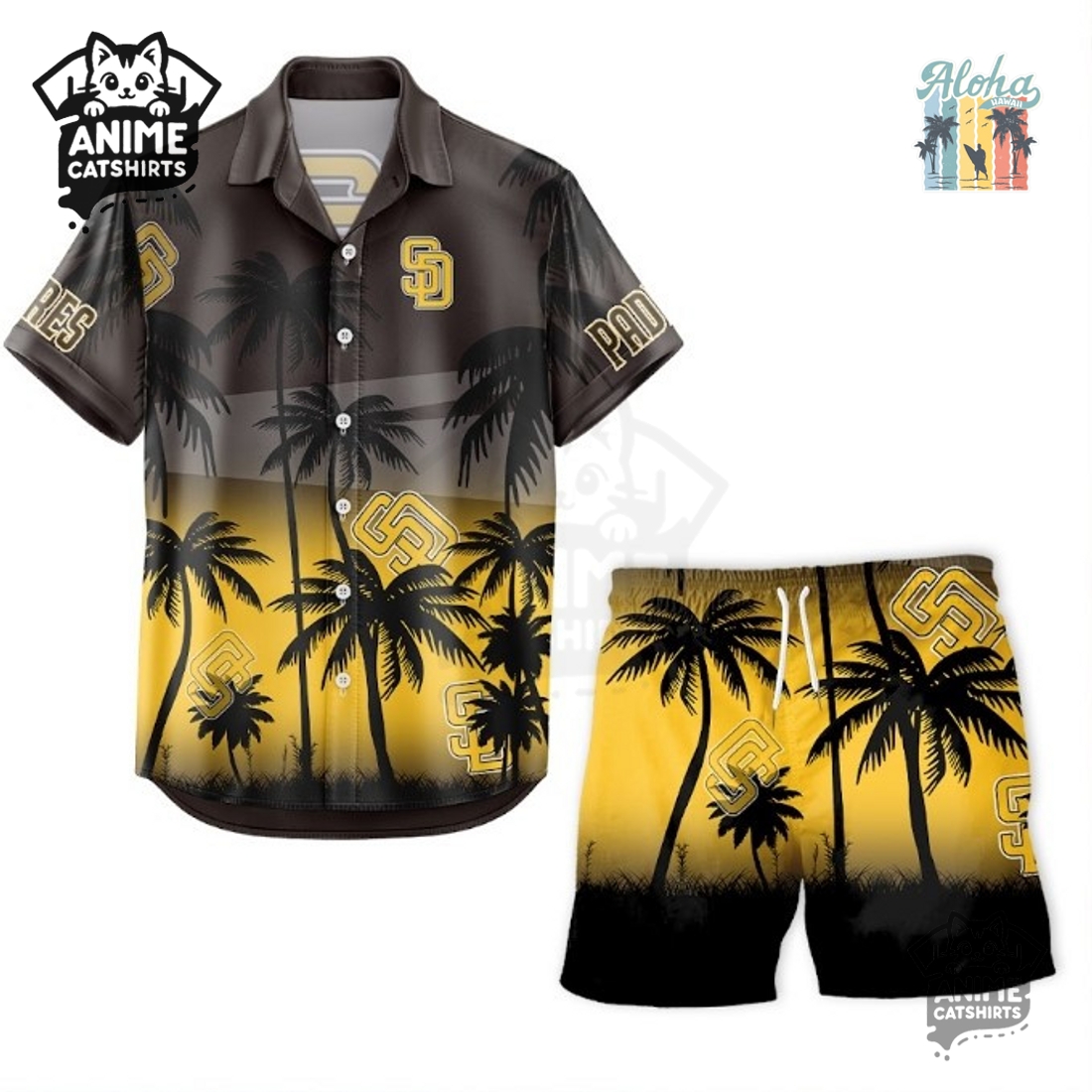 San Diego Padres MLB Aloha Shirt San Diego Padres MLB Aloha Shirt