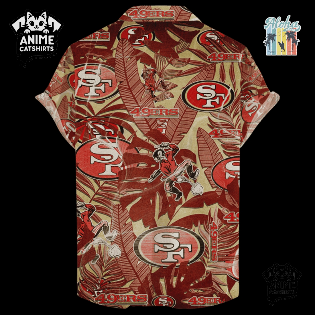 San Francisco 49ers Retro Logo Revolutions NFL Hawaiian Shirt