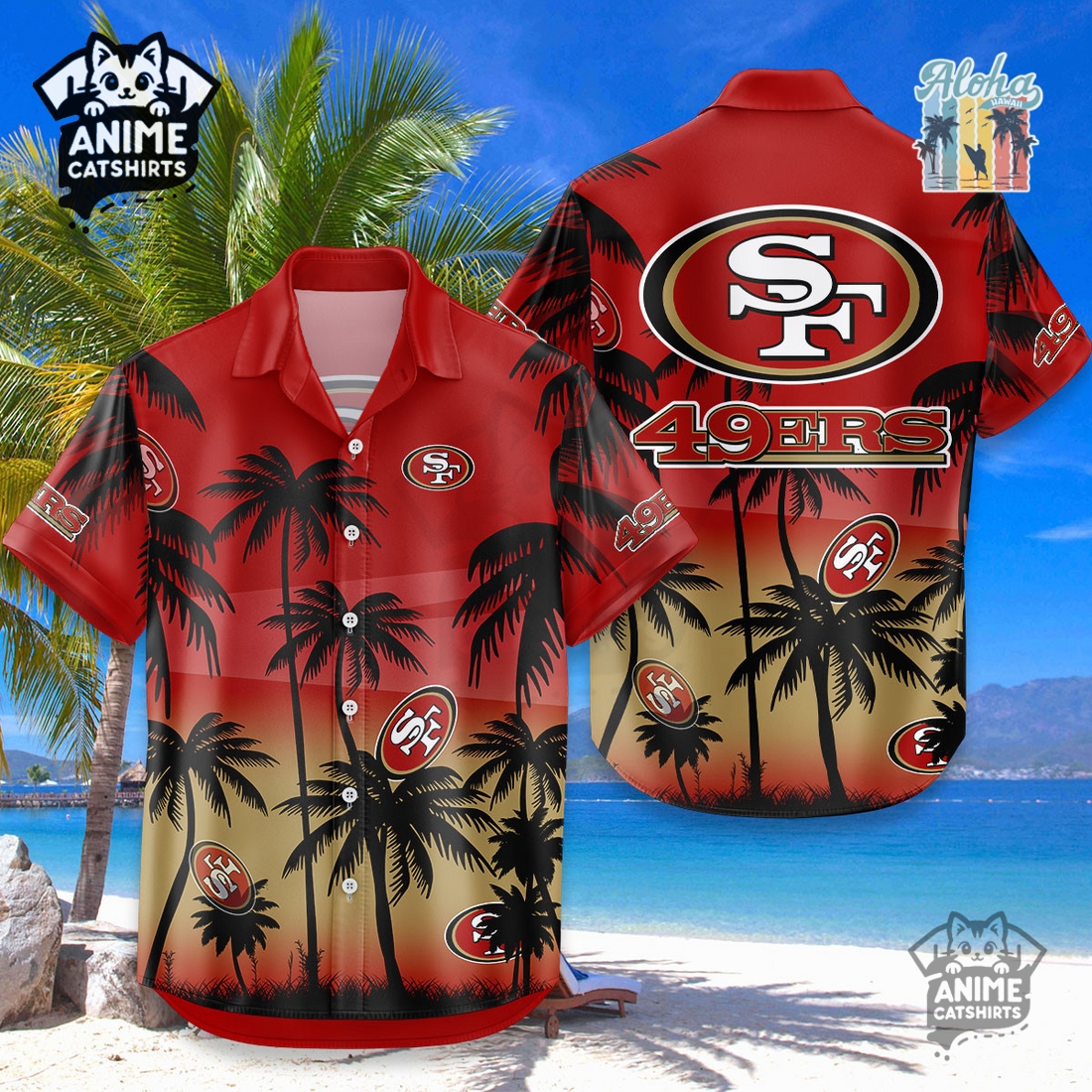 San Francisco 49ers NFL Aloha Shirt San Francisco 49ers NFL Aloha Shirt