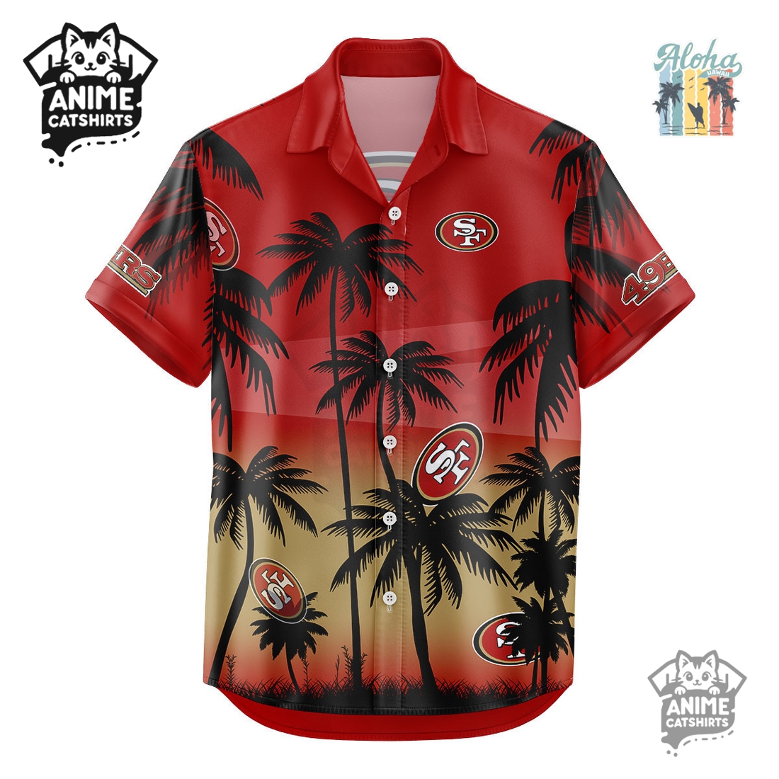 San Francisco 49ers NFL Aloha Shirt