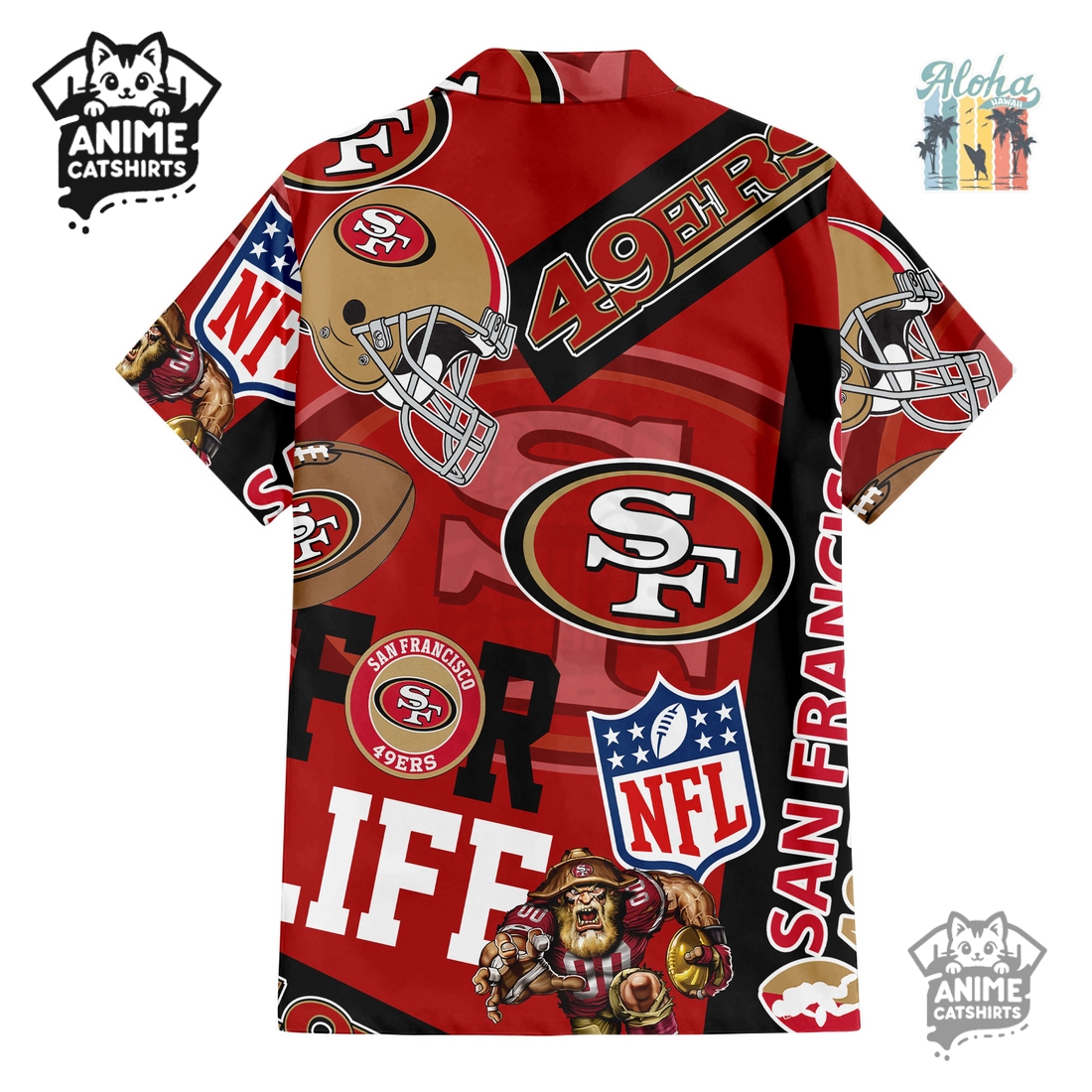 San Francisco 49ers NFL Hawaiian Shirt & Shorts Set
