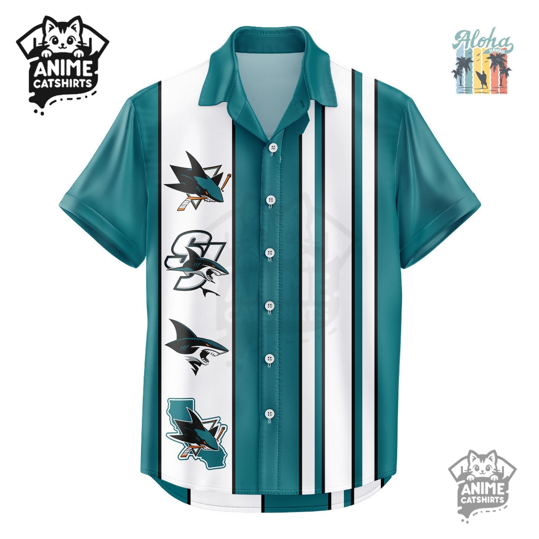 San Jose Sharks NHL Hawaiian Shirt