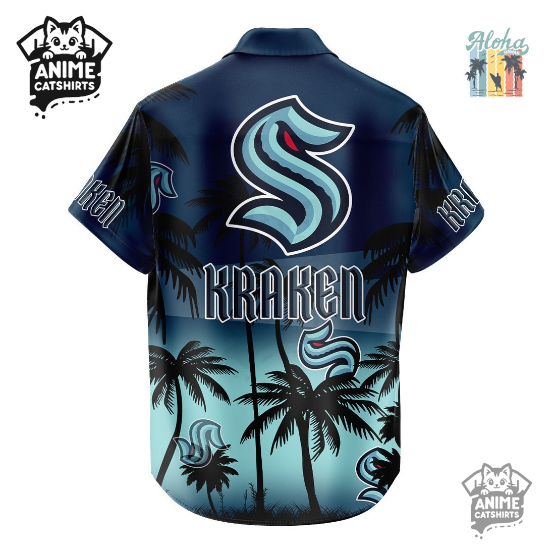 Seattle Kraken NHL Aloha Shirt Seattle Kraken NHL Aloha Shirt