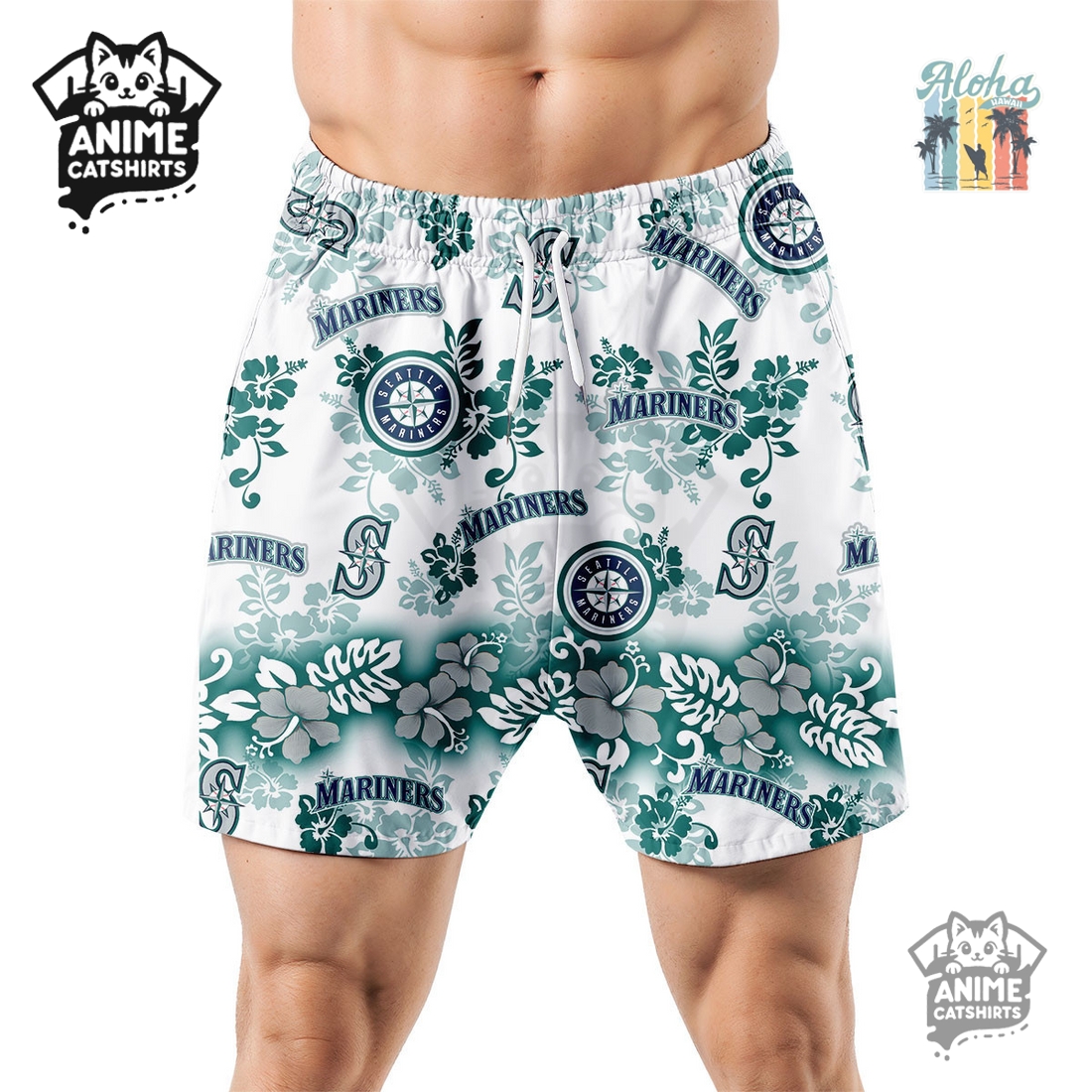 Seattle Mariners Aloha Paradise Hawaiian Short Seattle Mariners Aloha Paradise Hawaiian Short