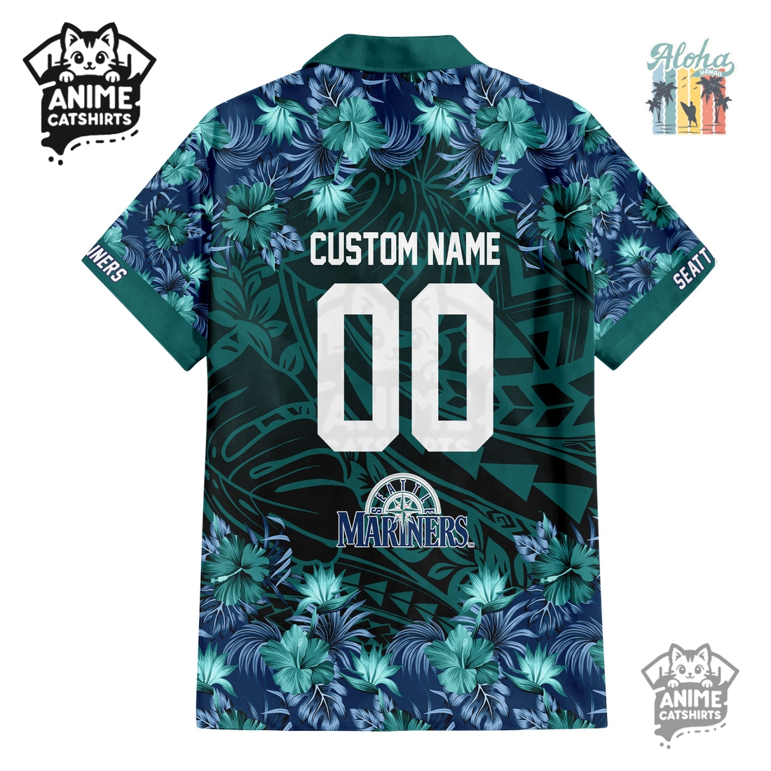 Seattle Mariners Hawaiian Shirt & Shorts Set