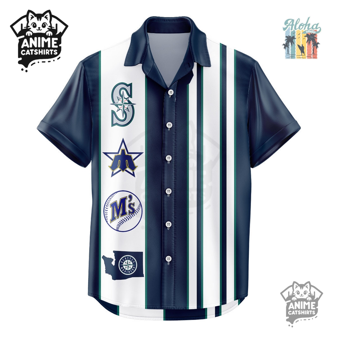 Seattle Mariners MLB Aloha Hawaiian Shirt Seattle Mariners MLB Aloha Hawaiian Shirt