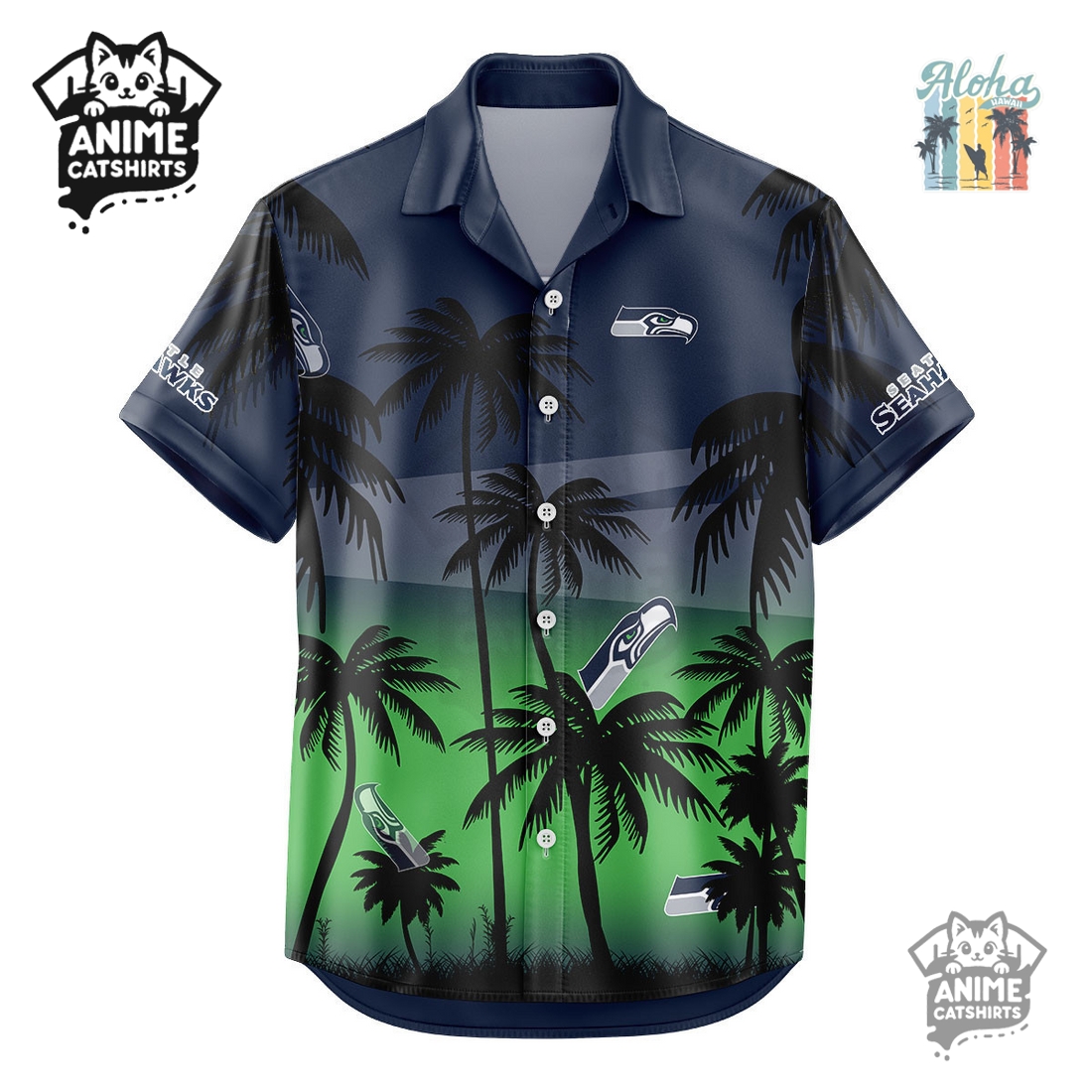 Seattle Seahawks NFL Aloha Shirt