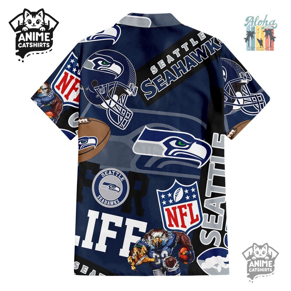 Seattle Seahawks NFL Aloha Shirt & Shorts Set