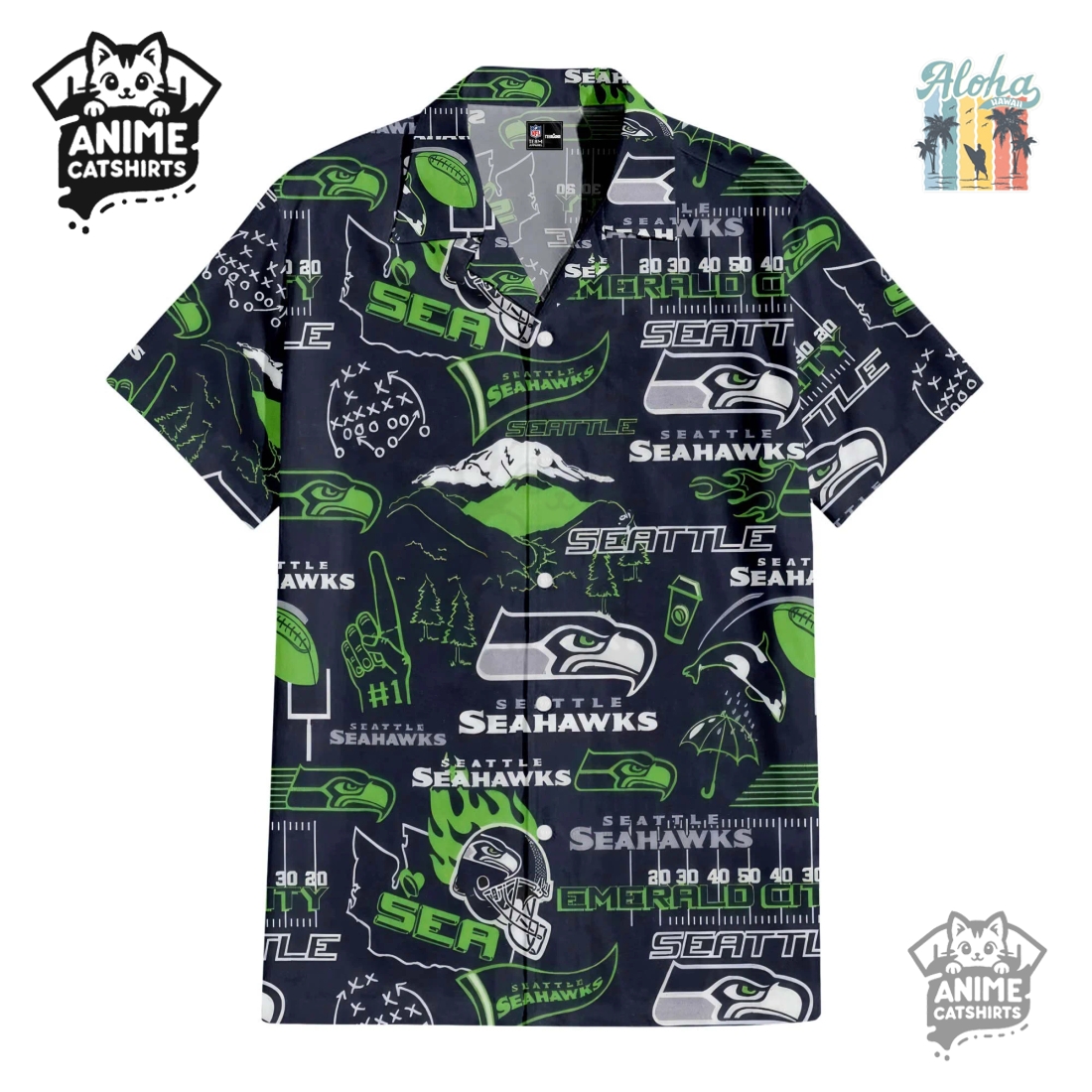 Washington Capitals NHL Aloha Shirt Washington Capitals NHL Aloha Shirt