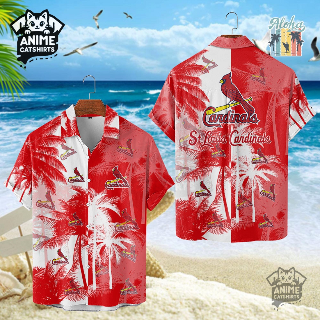 St. Louis Cardinals MLB Aloha Shirt