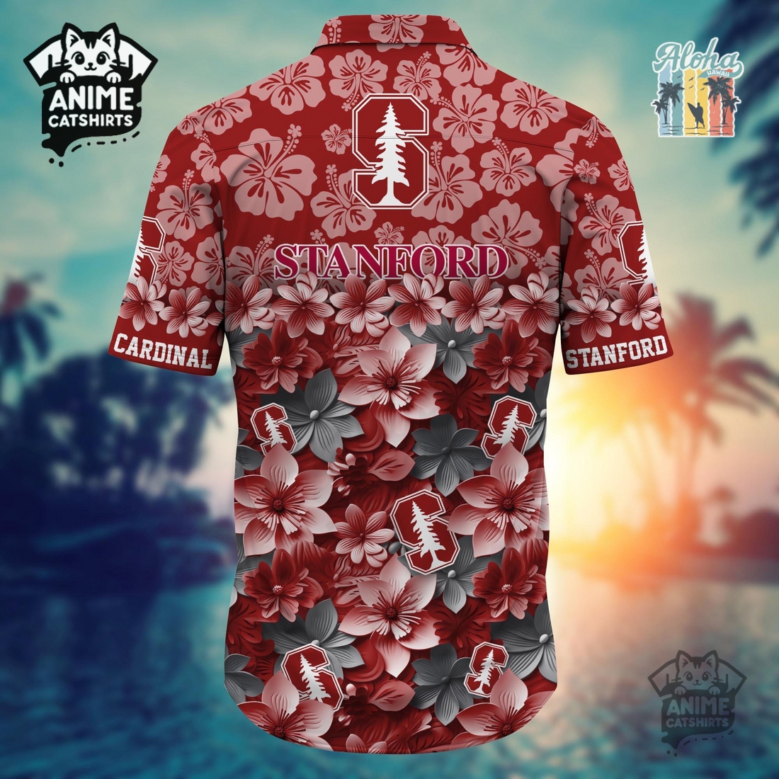 Stanford Cardinal 1 Sports Hawaiian Shirt Stanford Cardinal 1 Sports Hawaiian Shirt