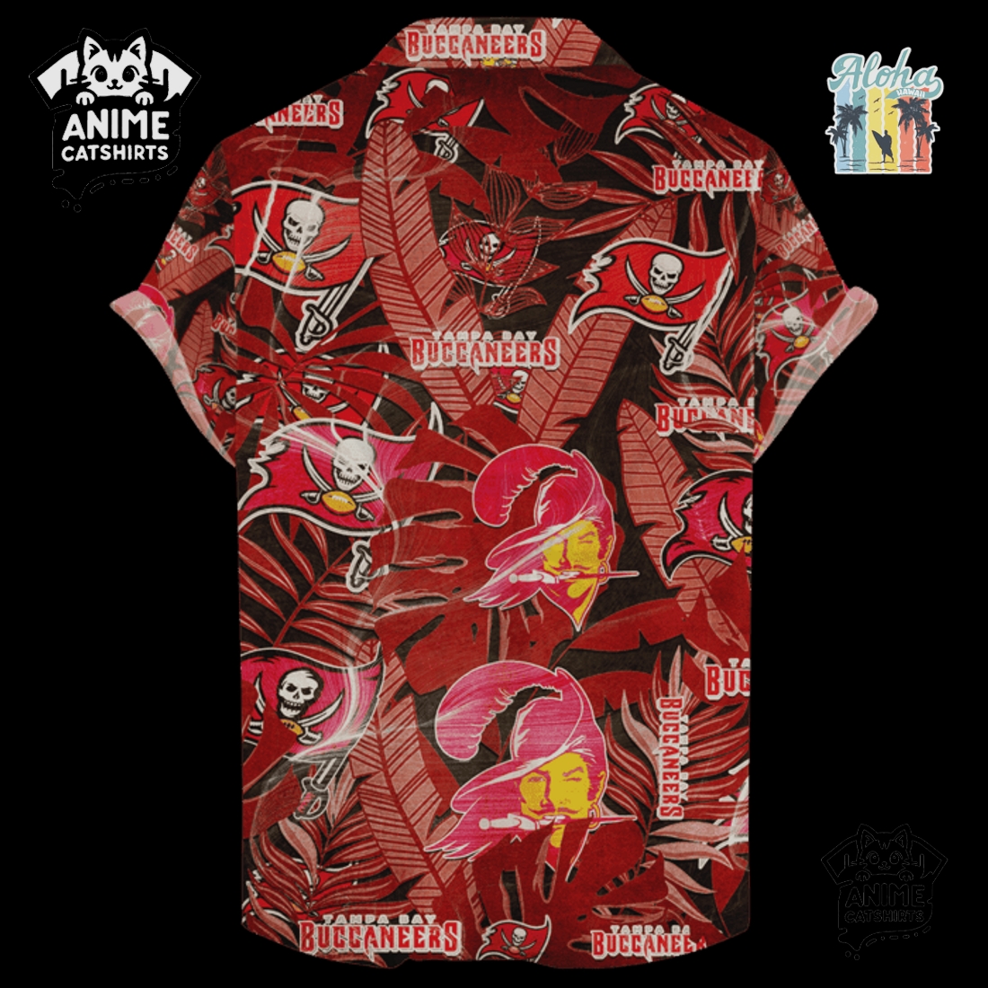 Tampa Bay Buccaneers Retro Logo Revolutions NFL Hawaiian Shirt