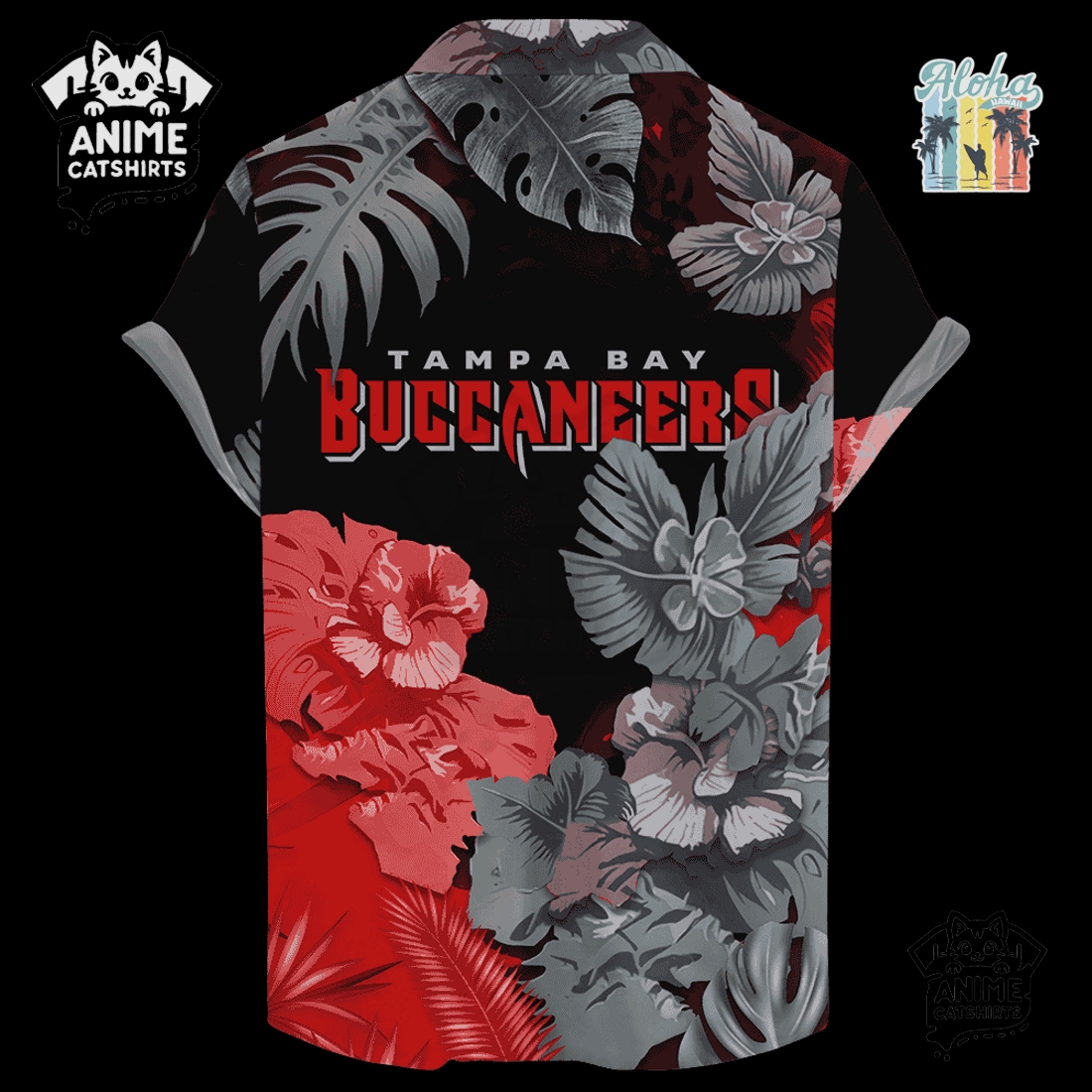 Tampa Bay Buccaneers Signature Skull NFL Hawaiian Shirt