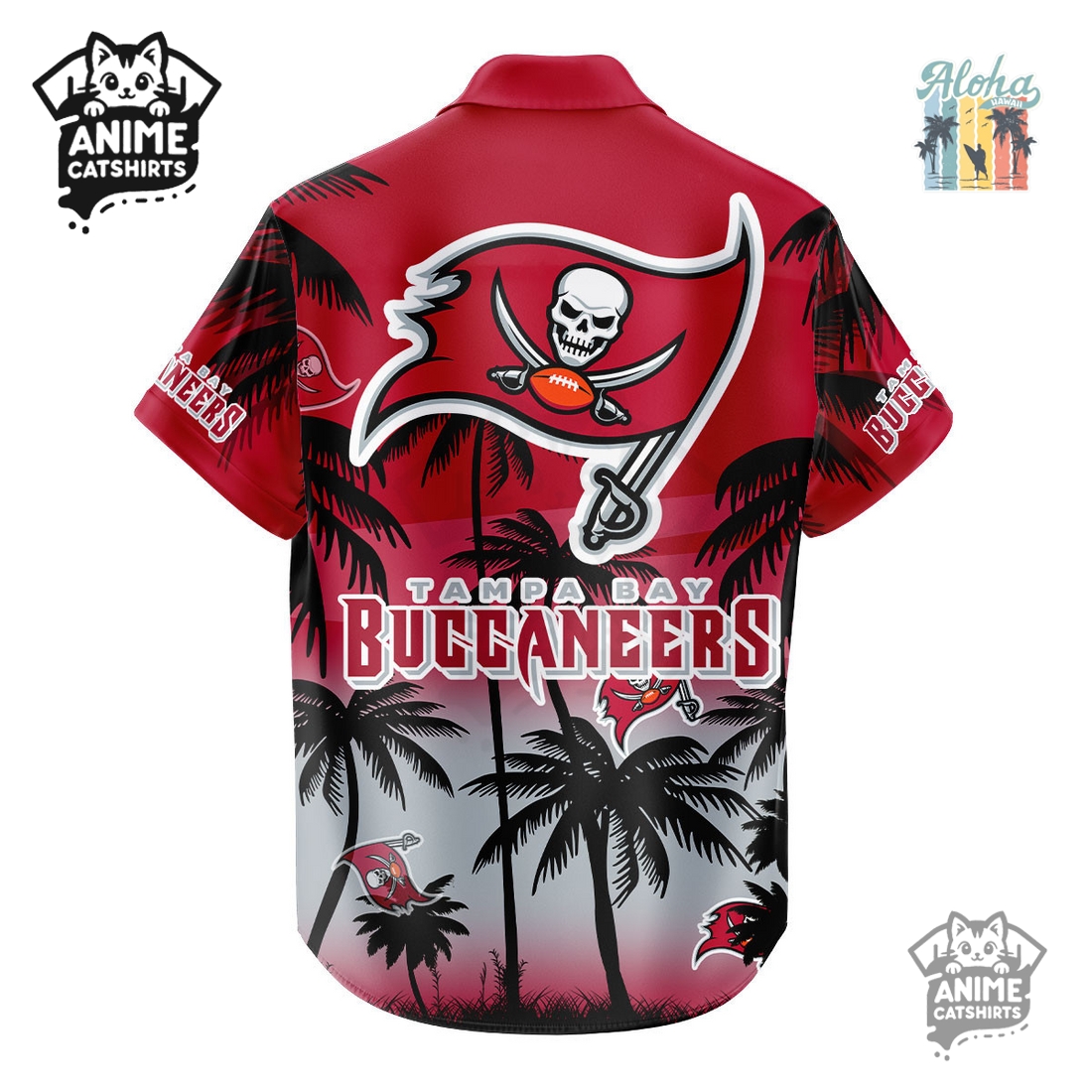 Tampa Bay Buccaneers NFL Aloha Shirt Tampa Bay Buccaneers NFL Aloha Shirt