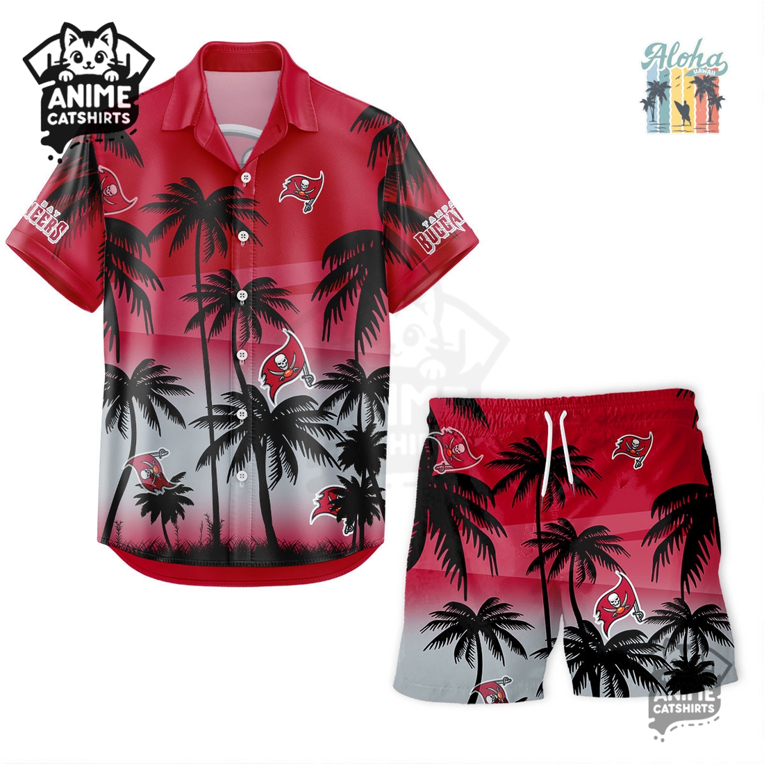 Tampa Bay Buccaneers NFL Aloha Shirt Tampa Bay Buccaneers NFL Aloha Shirt