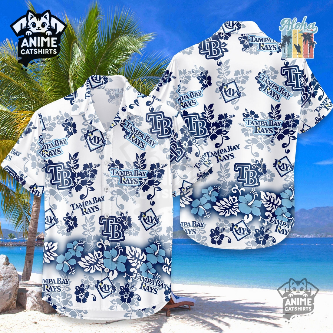 Tampa Bay Rays Aloha Paradise MLB Aloha Hawaiian Shirt