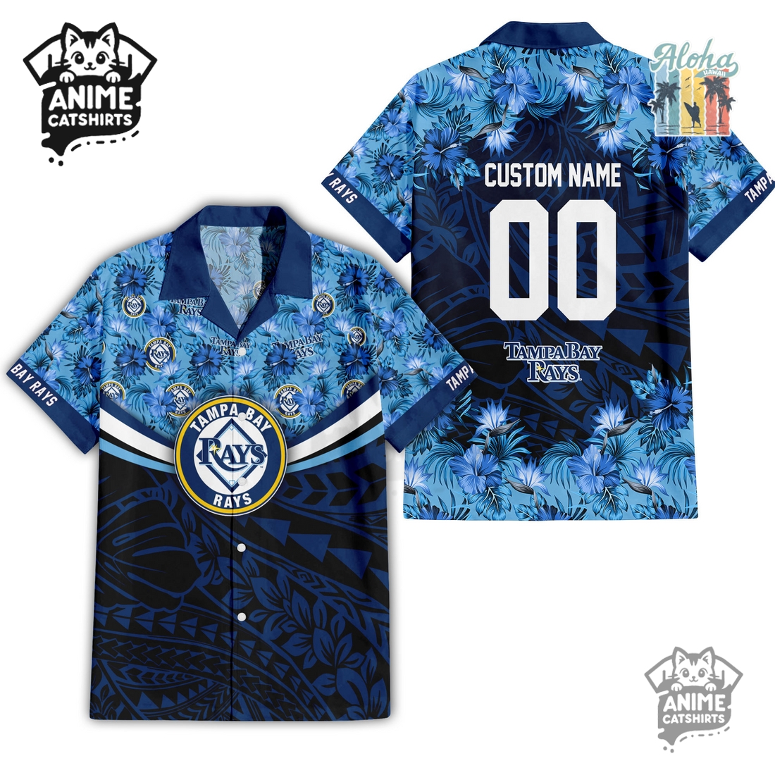 Tampa Bay Rays Hawaiian Shirt & Shorts Set