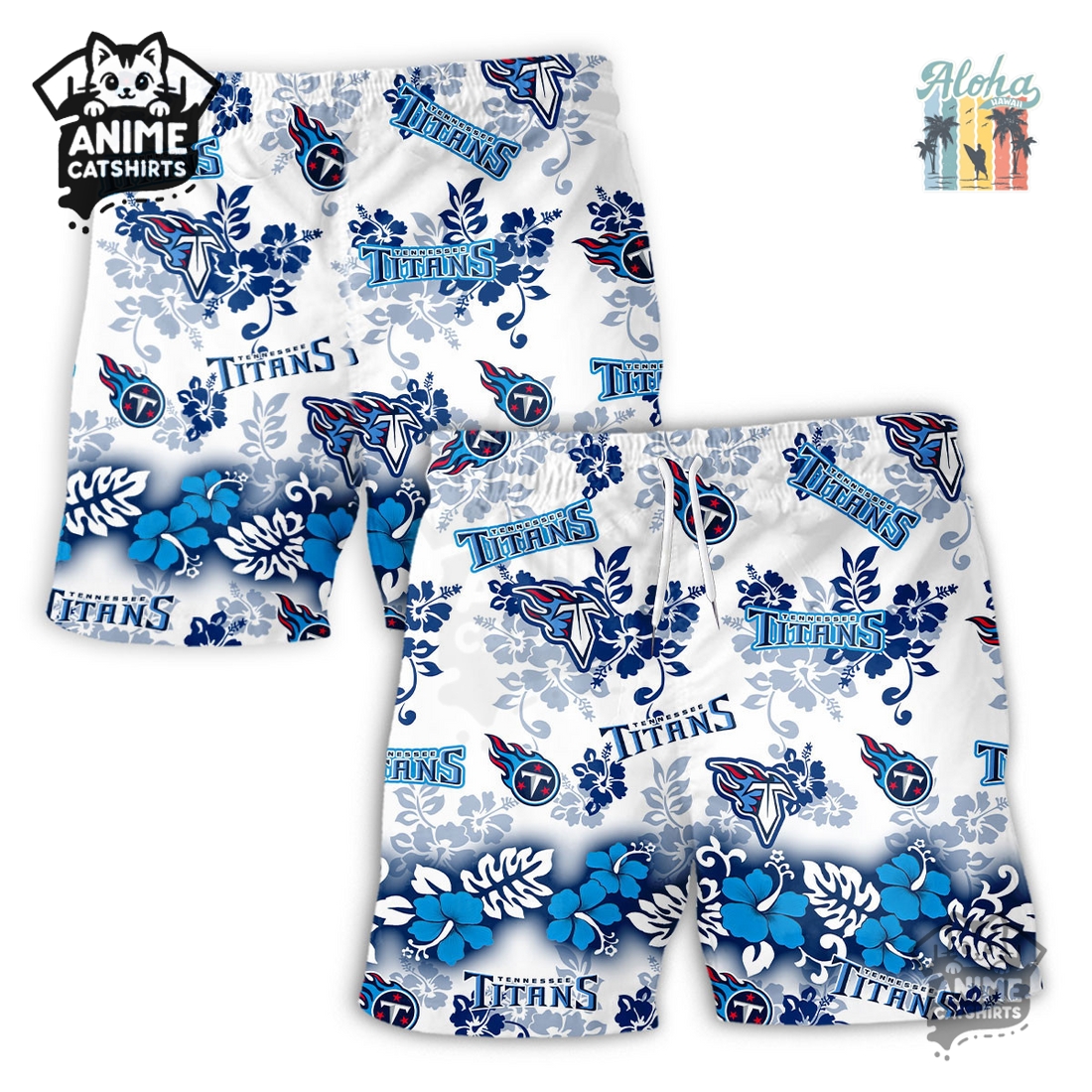 Tennessee Titans Aloha Paradise NFL Hawaiian Short