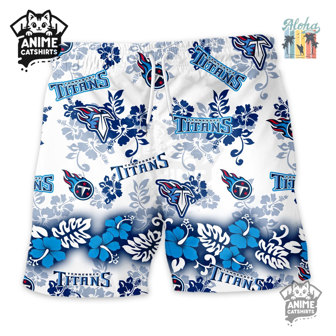 Tennessee Titans Aloha Paradise NFL Hawaiian Short Tennessee Titans Aloha Paradise NFL Hawaiian Short