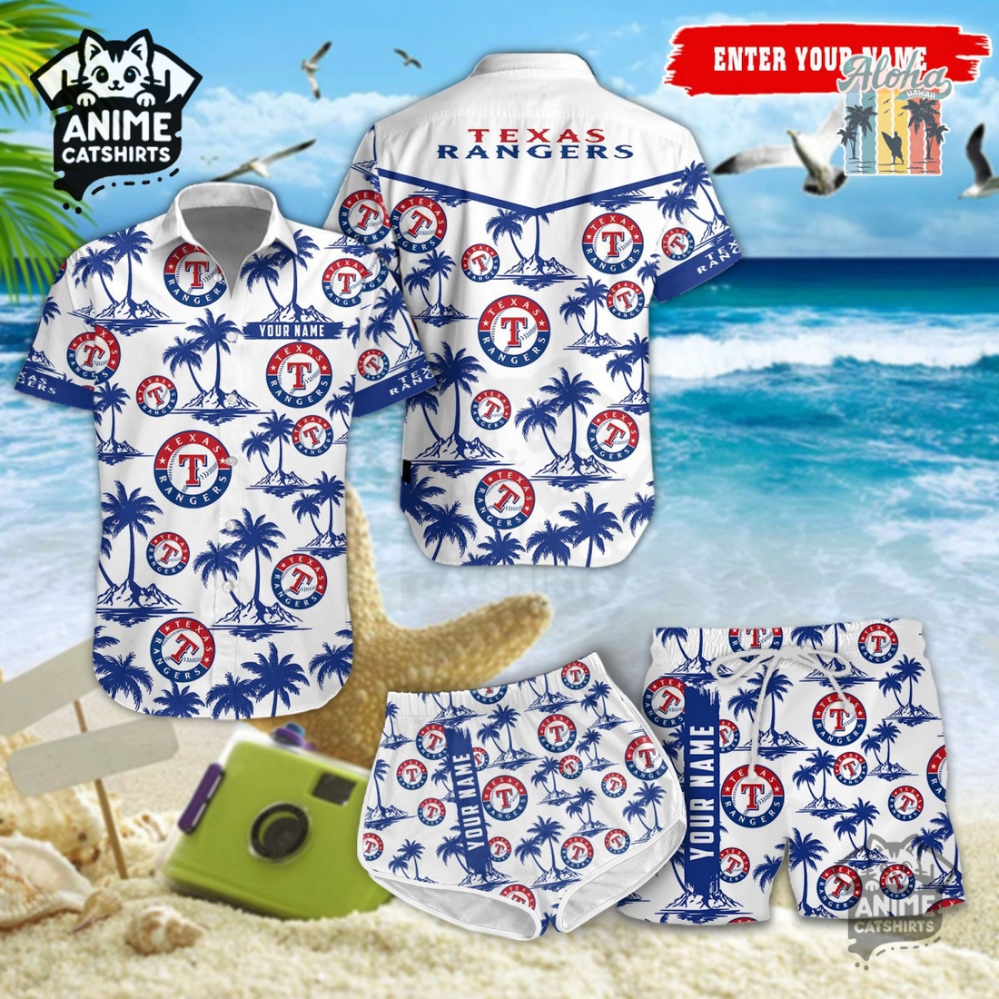 Texas Rangers MLB Hawaiian Shirt Texas Rangers MLB Hawaiian Shirt